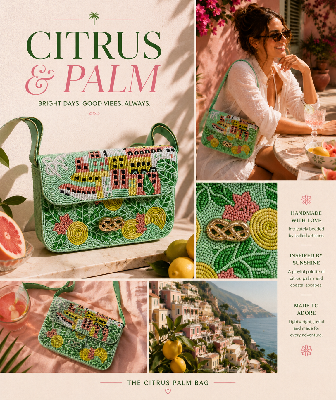 Citrus & Palm shoulder bag styled