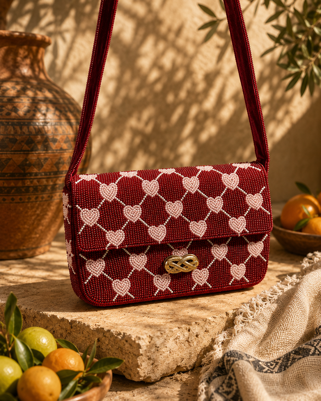 Hearts and Love shoulder bag