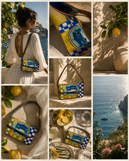 The Sardine Riviera Shoulder Bag - editorial styling